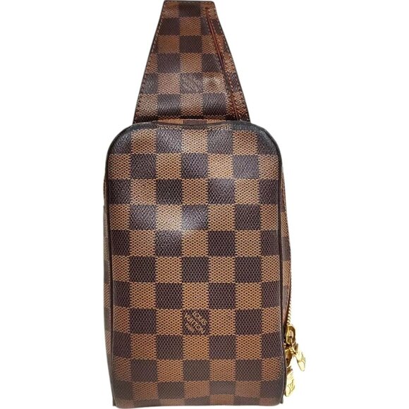 309520BA (X6) Louis Vuitton Crossbody Bag Geronimos Brown Damier Ebene - Picture 1 of 13